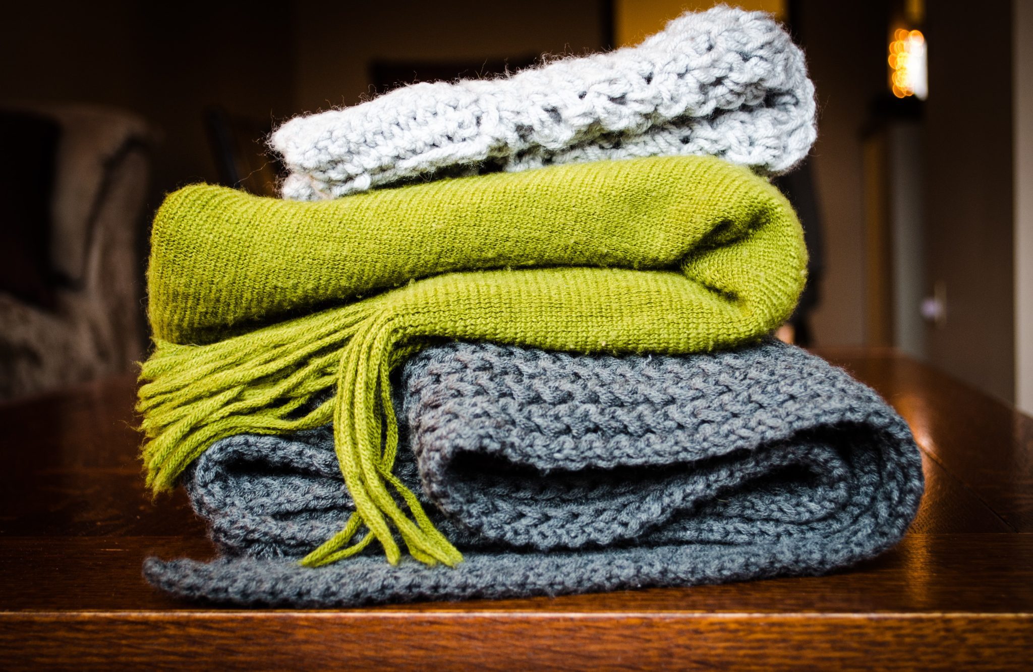 Use fabrics to make your home look cosy and warm